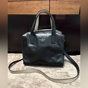 Kate Spade Black and Cream Shoulder/Crossbody Bag